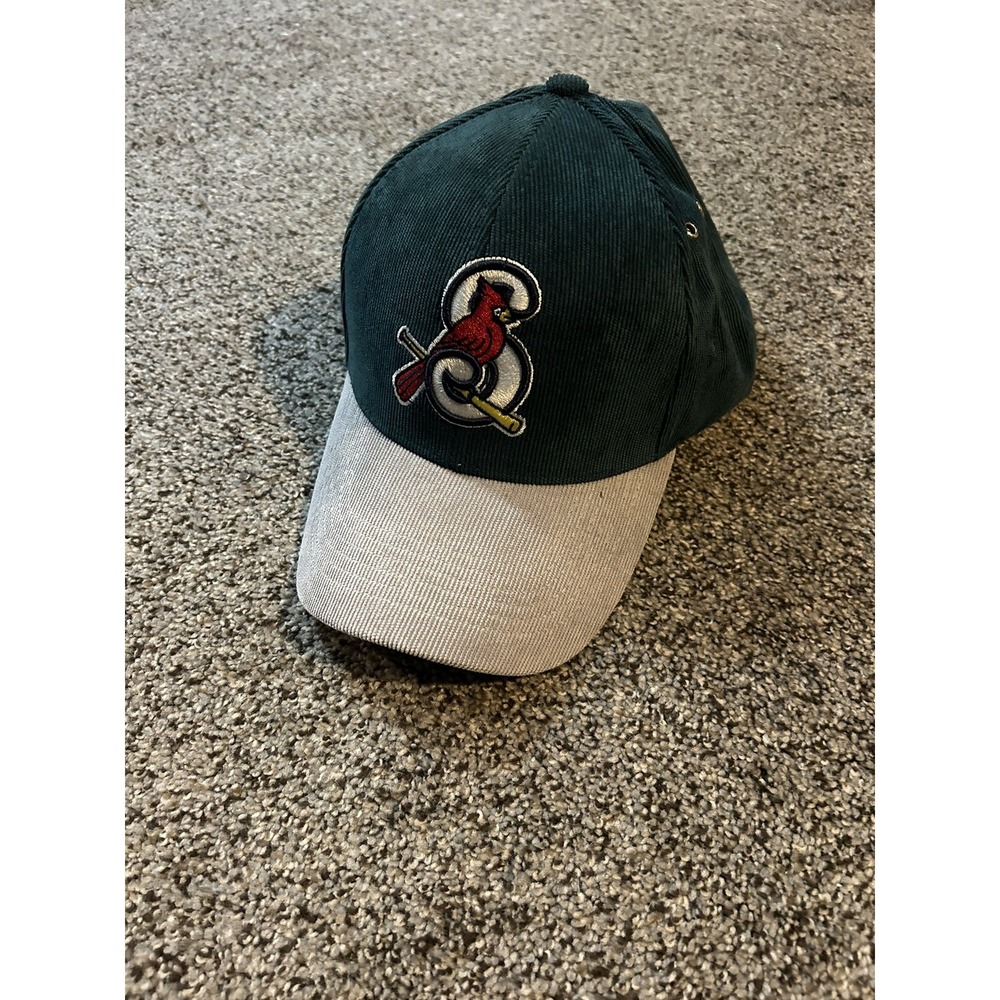 Springfield Cardinals Hat Strap Back Mens MILB Minor Baseball Corduroy Green SGA